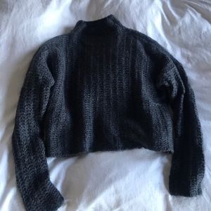American Eagle Gray Knit Sweater